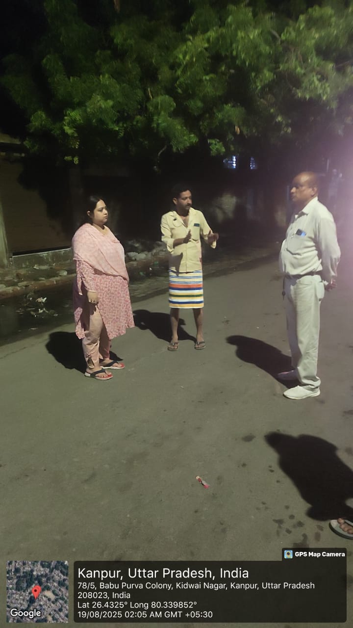 खबर छपने के बाद नाला सफाई के लिये दौड़े अधिकारी